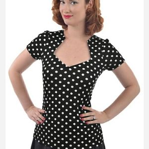 Steady 50s retro pinup rockabilly Top